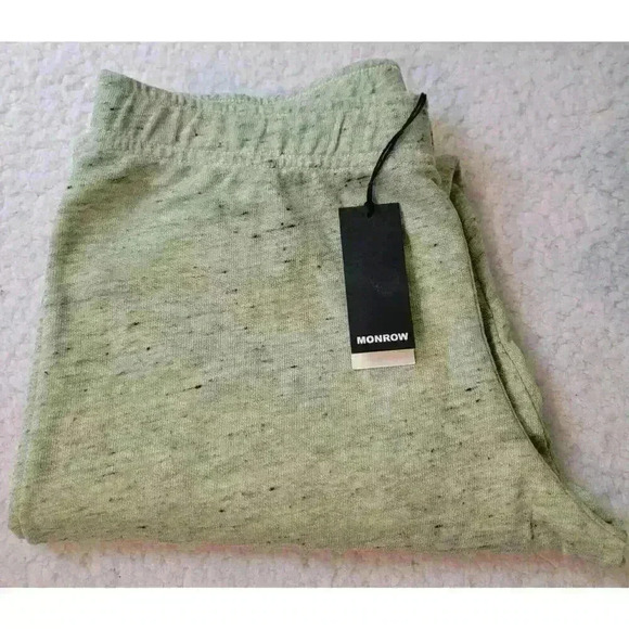 Monrow Sweatpants Womens Small Cotton Pockets Stretch Speckled USA Athleisure - Picture 5 of 16